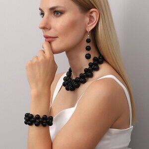 Handmade Beaded Jewelry Set ( Necklace - Earrings - Bracelet )